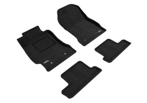 Subaru BRZ Floor Mat Set - Front + Rear - 3D MAXpider - Elegant - Black - `13-`20